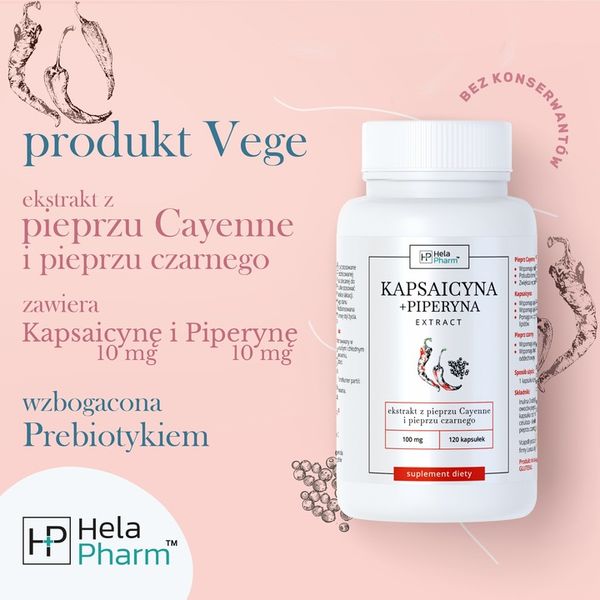 Kapsaicyna+Piperyna EXTRACT ODCHUDZANIE 120 kaps zdjęcie 7