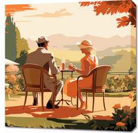 Obraz 70x70cm Retro Randka
