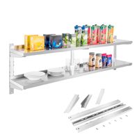 półka ścienna stalowa wisząca podwójna z regulacją 180cm