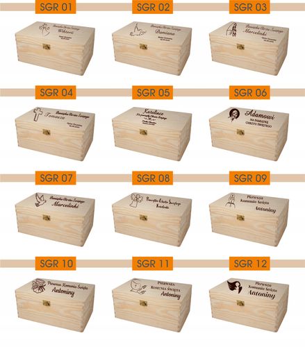 PUDEŁKO WSPOMNIEŃ personalizowany grawer PREZENT PIERWSZA KOMUNIA ŚWIĘTA na Arena.pl