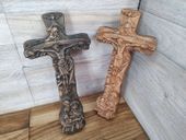 Drewniany Krzyż Krzyżyk na ścianę obraz 30cm