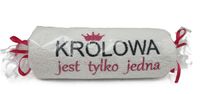 ręcznik biały cukierek z haftem "królowa jest tylko jedna"