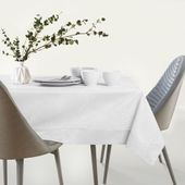 Obrus plamoodporny GAIA mankiet 140x340  biały AmeliaHome