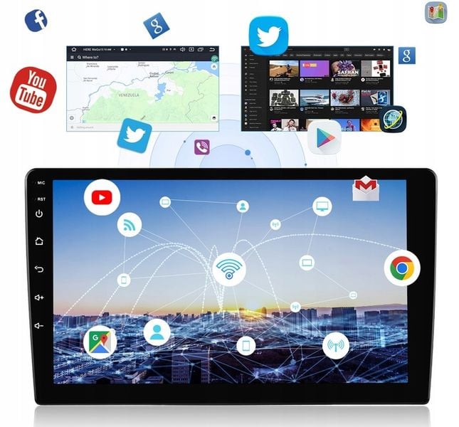 RADIO SAMOCHODOWE 2 DIN 4GB/64GB ANDROID AUTO CARPLAY ANDROID 13 RDSDSP 10" zdjęcie 3