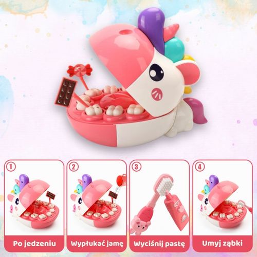 WOOPIE Zestaw Małego Dentysty Głowa Jednorożca Akcesoria na Arena.pl