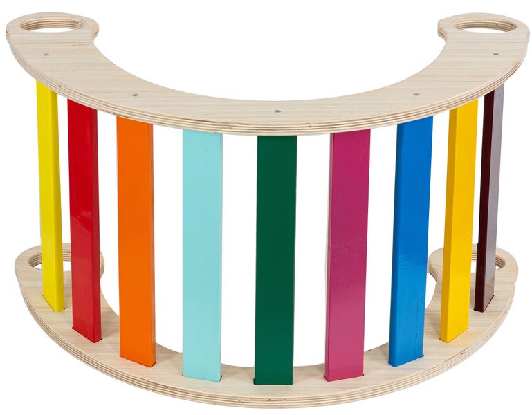 Bujak Huśtawka Tęczowy Most + PODUSZKA Zestaw Montessori zdjęcie 8