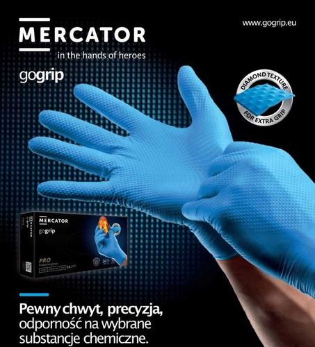 rękawice nitrylowe 50 szt. 10-xl gogrip blue na Arena.pl