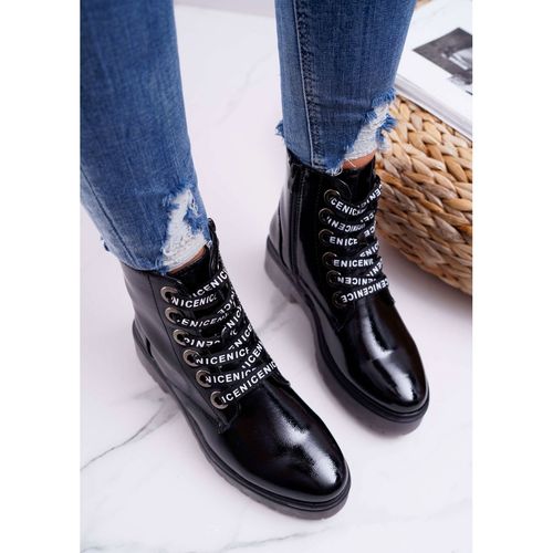 Botki Damskie Płaski Obcas Glany r.38 na Arena.pl