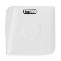 Talerzyk spodek pod filiżankę kwadratowy QUATRE HomeDelux 14 cm biała porcelana