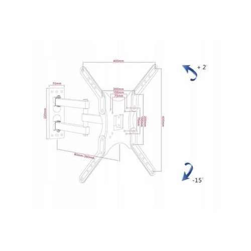Uchwyt ART  AR-61A (ścienny; 19" - 56"; Max. 30kg) na Arena.pl