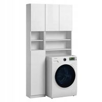 Zestaw Mebli Łazienkowych Biały Mat Push To Open Tip On Szafka Regał