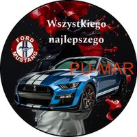 Opłatek na tort Mustang Ford Auto Samochód Logo Fura