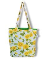 Torba na zakupy bawełniana shopperka torba shopper zakupowa słoneczniki