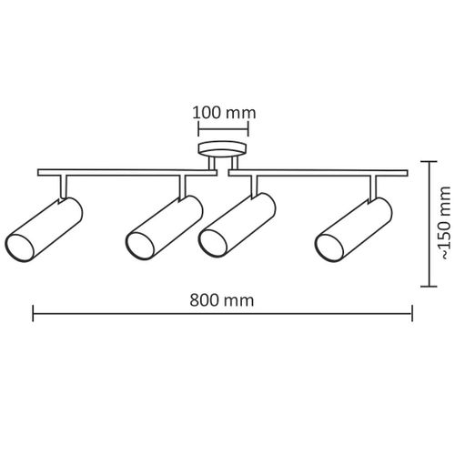 LAMPA sufitowa GAVI 308351 Polux regulowana OPRAWA plafon listwa LED 18W 3000K tuby białe na Arena.pl