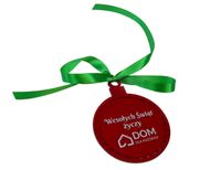 bombka świąteczna upominek od firmy nadruk UV - 10 sztuk