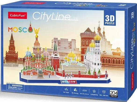 Puzzle 3D 204 elementy. City Line. Moskwa zdjęcie 4