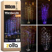 WIERZBA ŚWIECĄCA 240 LED DRZEWKO ŚWIĄTECZNA DEKORACJA 180CM zimna biała
