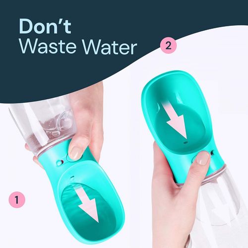 Butelka na wodę z miseczką dla psa kolor miętowy na Arena.pl