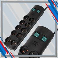 LISTWA ZASILAJĄCA Z ZABEZPIECZENIEM BRENNENSTUHL Z WYŁĄCZNIKAMI 10 GNIAZD