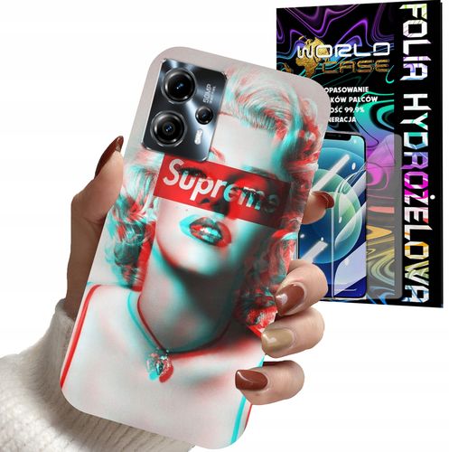 ETUI DO MOTOROLA MOTO G13 / G23 - Monroe MODNE KOBIECE WZORY + FOLIA na Arena.pl