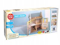 Drewniany domek dla lalek 33,5x55,5x66cm