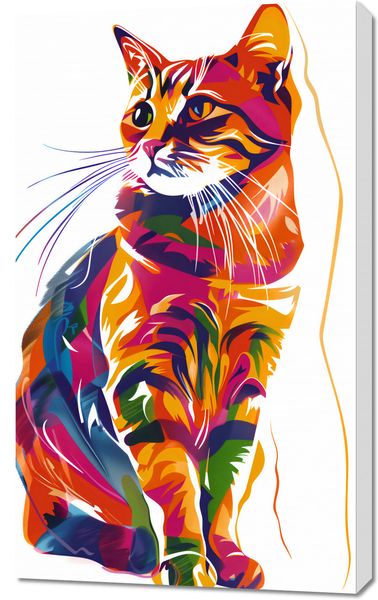 Obraz 60x100cm Nasycony Kot zdjęcie 1