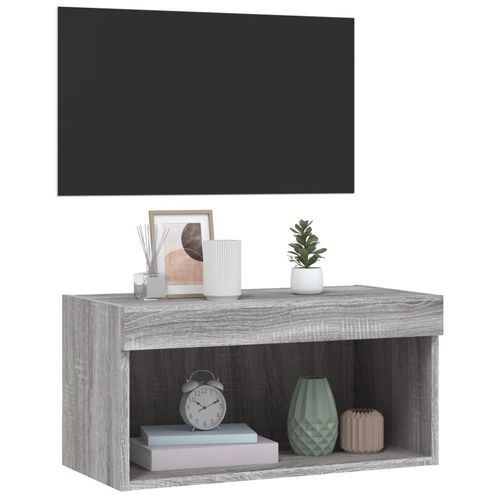 Szafka pod TV, z LED, kolor szary dąb sonoma, 60x30x30 cm na Arena.pl
