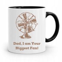 Kubek Czarny Na Dzień Ojca I Am Your Biggest Fan Z Nadrukiem Ze Zdjęciem