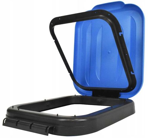 stojak do segregacji odpadów (3-stanowiskowy) żółty, zielony, niebieski na Arena.pl