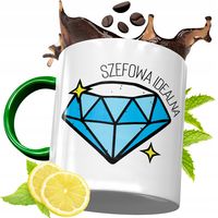 Kubek Zielony Dla Szefa Szefowej Prezent Urodziny Z Nadrukiem Ze Zdjęciem