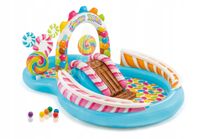 Intex Candy Zone dmuchany plac zabaw wodny ze zjeżdżalnią i fontanną