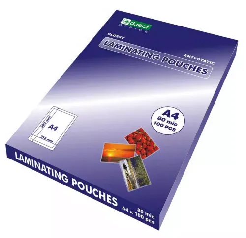 Folia do laminowania A4 antystatyczna błyszcząca 80 mikronów D.RECT 100szt na Arena.pl