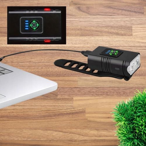 MOCNA LAMPKA ROWEROWA PRZEDNIA TYLNA LED WODOODPORNA AKUMULATOR USB ZESTAW na Arena.pl