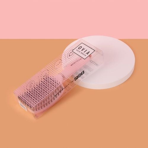 Zestaw szczotka do włosów z włosiem z dzika i mała do torebki różowa na Arena.pl