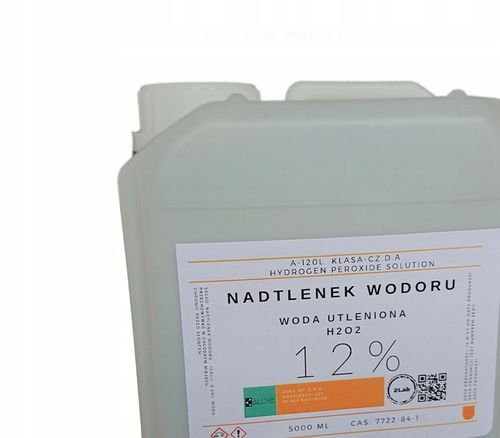 Nadtlenek wodoru 12%. Woda utleniona 12%. 5000 ml. na Arena.pl