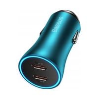 Ładowarka samochodowa Golden Contactor Pro 2x USB-C 40W - niebieski