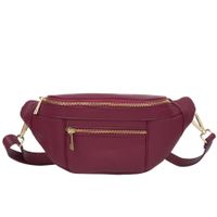 VERA PELLE nerka skórzana saszetka biodrówka V563 bordowa