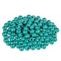 Drewniane koraliki KULA 8mm 120szt. zielony turkusowy