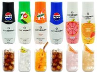 6x SYROP KONCENTRAT SODASTREAM 6 SMAKÓW DO SATURATORA 9l NAPOJU z 440ml