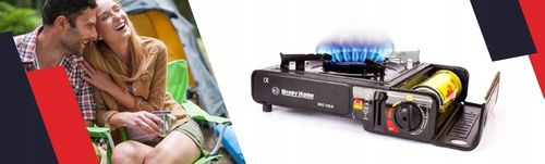 KUCHENKA GAZOWA TURYSTYCZNA 2w1 Z REDUKTOREM I WALIZKĄ + 6 KARTUSZE na Arena.pl