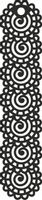 A7 Zawieszka dekor ozdoba ażurowa czarna 18x90 cm