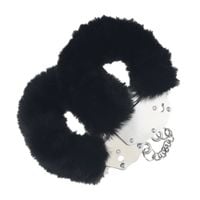 Kajdanki Heavy-Duty Fluffy Handcuffs Black Ouch!