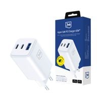 Ładowarka sieciowa 3MK Hyper GaN Charger 65W 1xUSB-A 2xUSB-C PD QC4+ biały