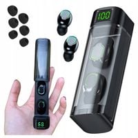 Słuchawki Bezprzewodowe Douszne Bluetooth Wejście Typu USB C Dokanałowe TWS