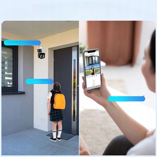 PODWÓJNA KAMERA WIFI IP SMART 8MP ALARM DETEKCJA iCSee na Arena.pl
