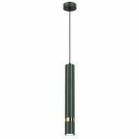 Lampa Sufitowa JOKER Zielony Złoty Tuba 1xGU10 8x90cm Lampa Wisząca Pokoj