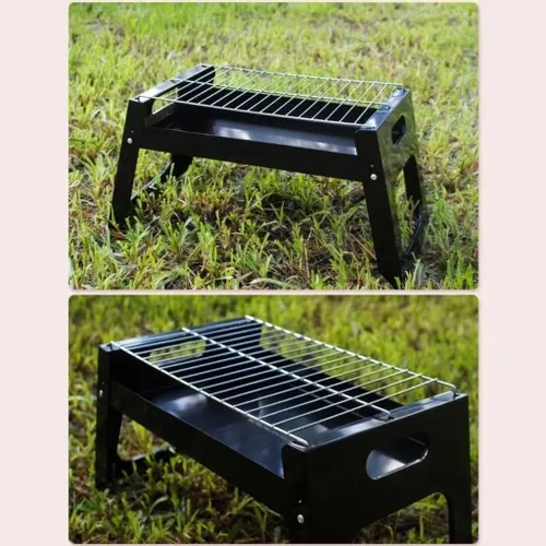 GRILL SKŁADANY TURYSTYCZNY NA KEMPING BBQ PRZENOŚNY WĘGLOWY DO OGRODU BIWAK na Arena.pl