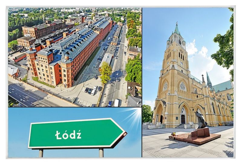 Łódź znak - magnes szklany zdjęcie 1