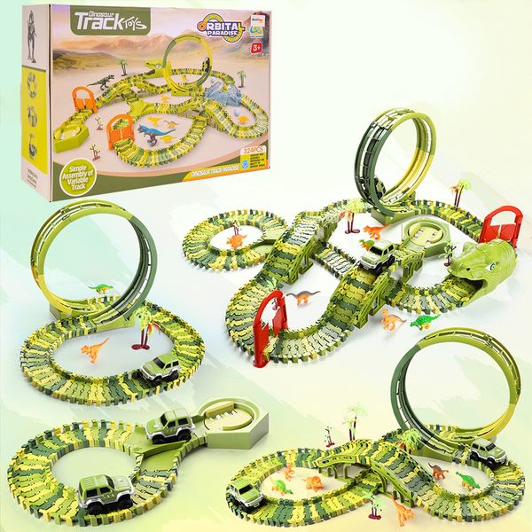 Mega Tor Wyścigowy Dinozaur Park Magic Track 324 elementy zdjęcie 7