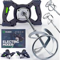 MIESZADŁO ELEKTRYCZNE DO KLEJU FARB BETONU 2600W + 2x MIESZALNIK PRZEDŁUŻKI